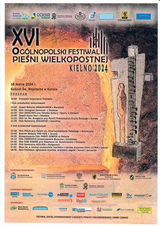 Zdjęcie do newsa Program XVI Ogólnopolskiego Festiwalu Pieśni Wielkopostnej  - Kielno 2024